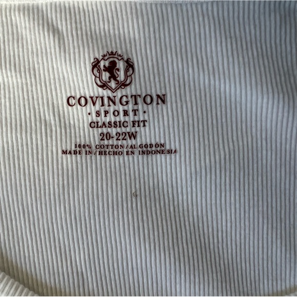 Covington Women’s White Cotton Tank Top - Picture 3 of 4